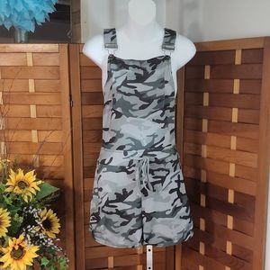 Camouflage overall romper
